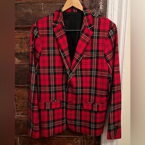 Mr Turk Men’s Red Plaid Blazer